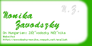 monika zavodszky business card